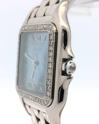 Cartier Panthere 1650 Blue MOP 18K White Gold Watch