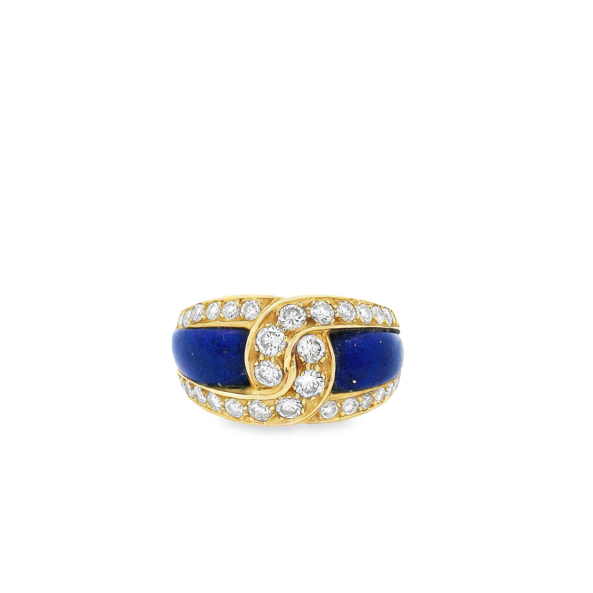 18K Van Cleef & Arpels Lapiz & Diamond Ring