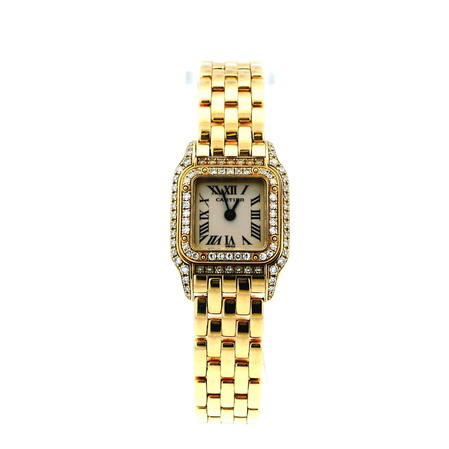 Cartier Panthere Mini WF3141B9 18K Yellow gold Diamond Ladies Watch(Pre-Owned)