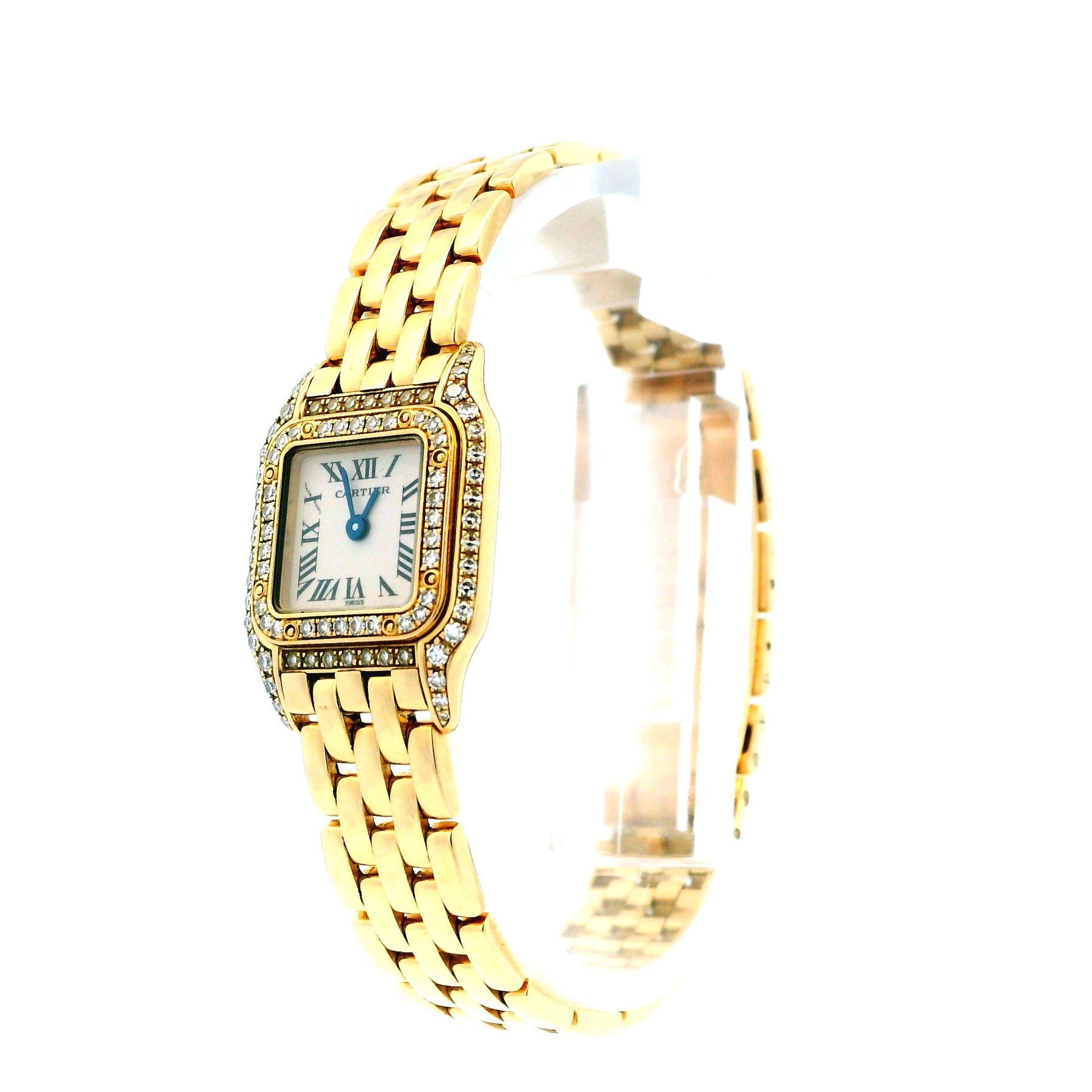 Cartier Panthere Mini WF3141B9 18K Yellow gold Diamond Ladies Watch(Pre-Owned)