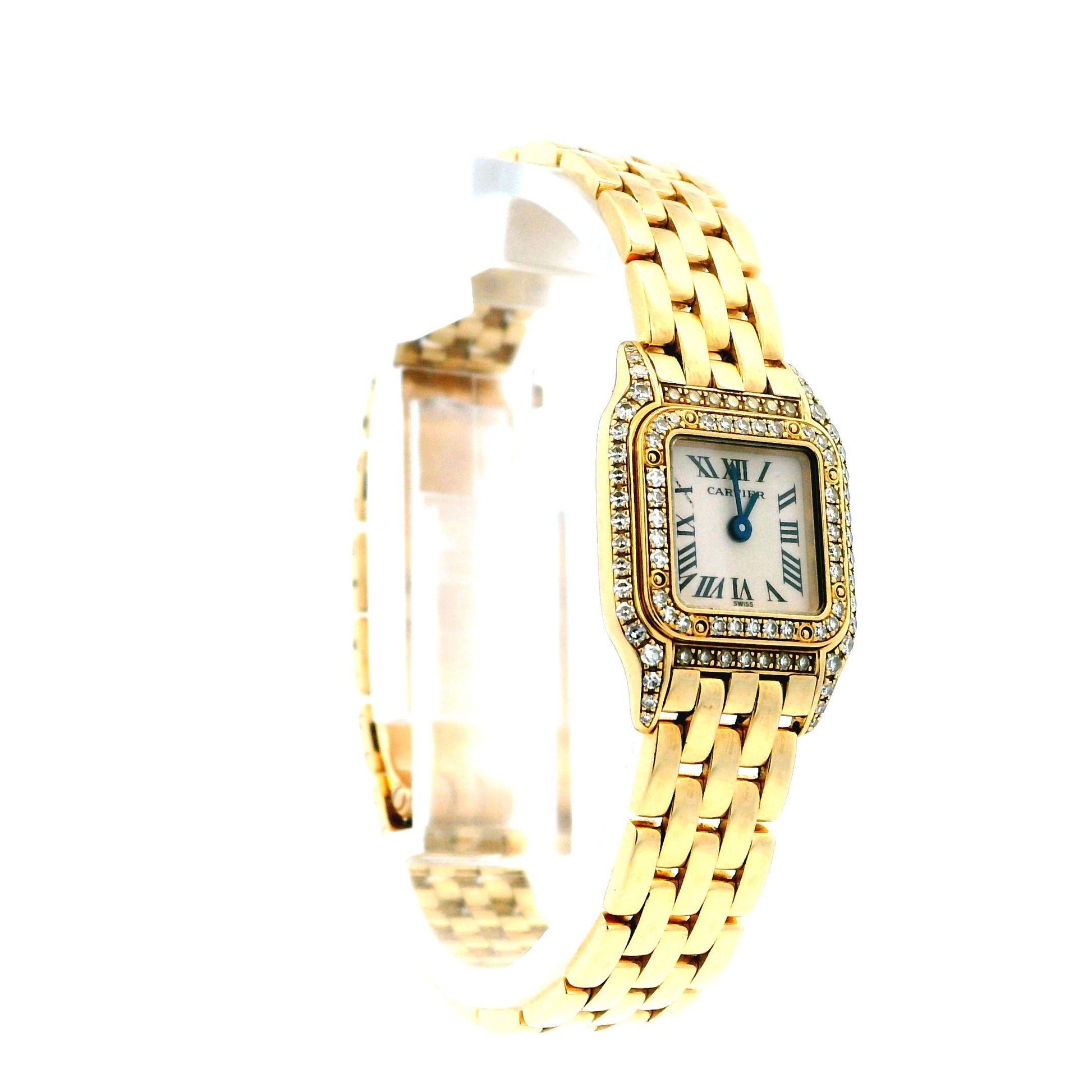 Cartier Panthere Mini WF3141B9 18K Yellow gold Diamond Ladies Watch(Pre-Owned)