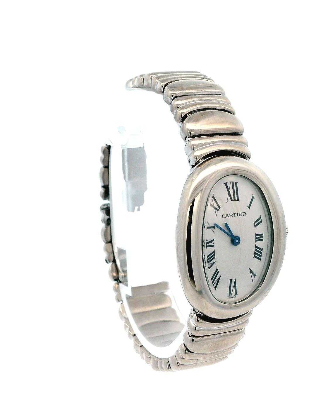 Cartier Baignoire W15133L2 18K white Ladies Watch