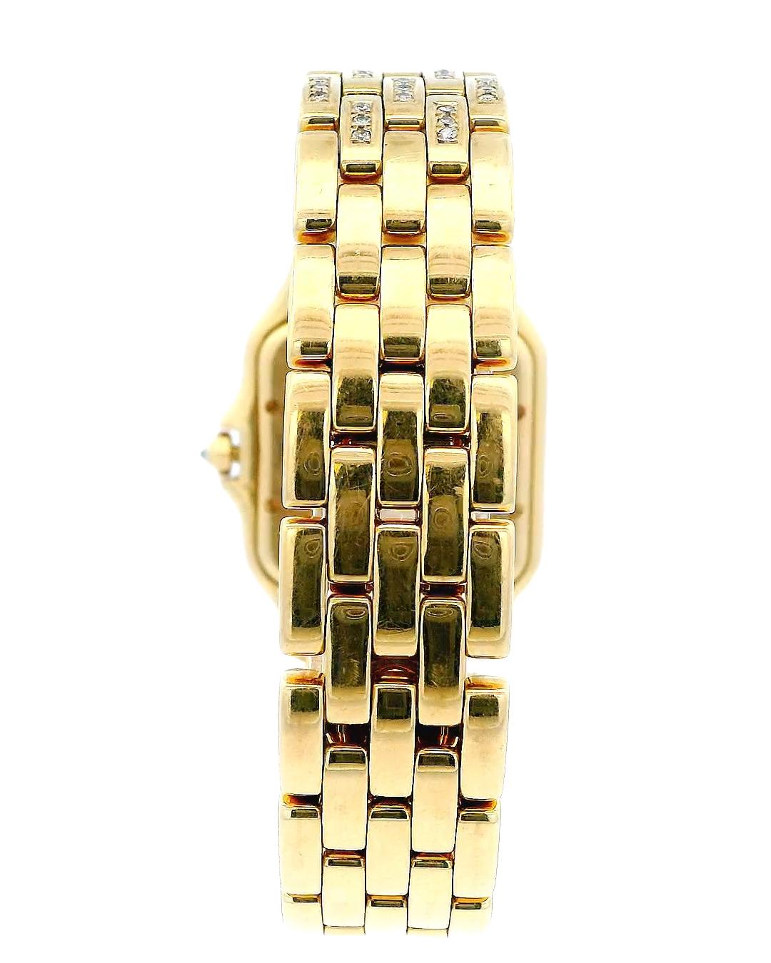 Cartier Panthere Large W25014B9 Pave Dial & Bracelet Watch