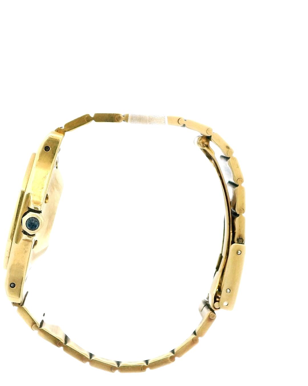 Cartier Santos 18k Yellow Gold Ladies Watch