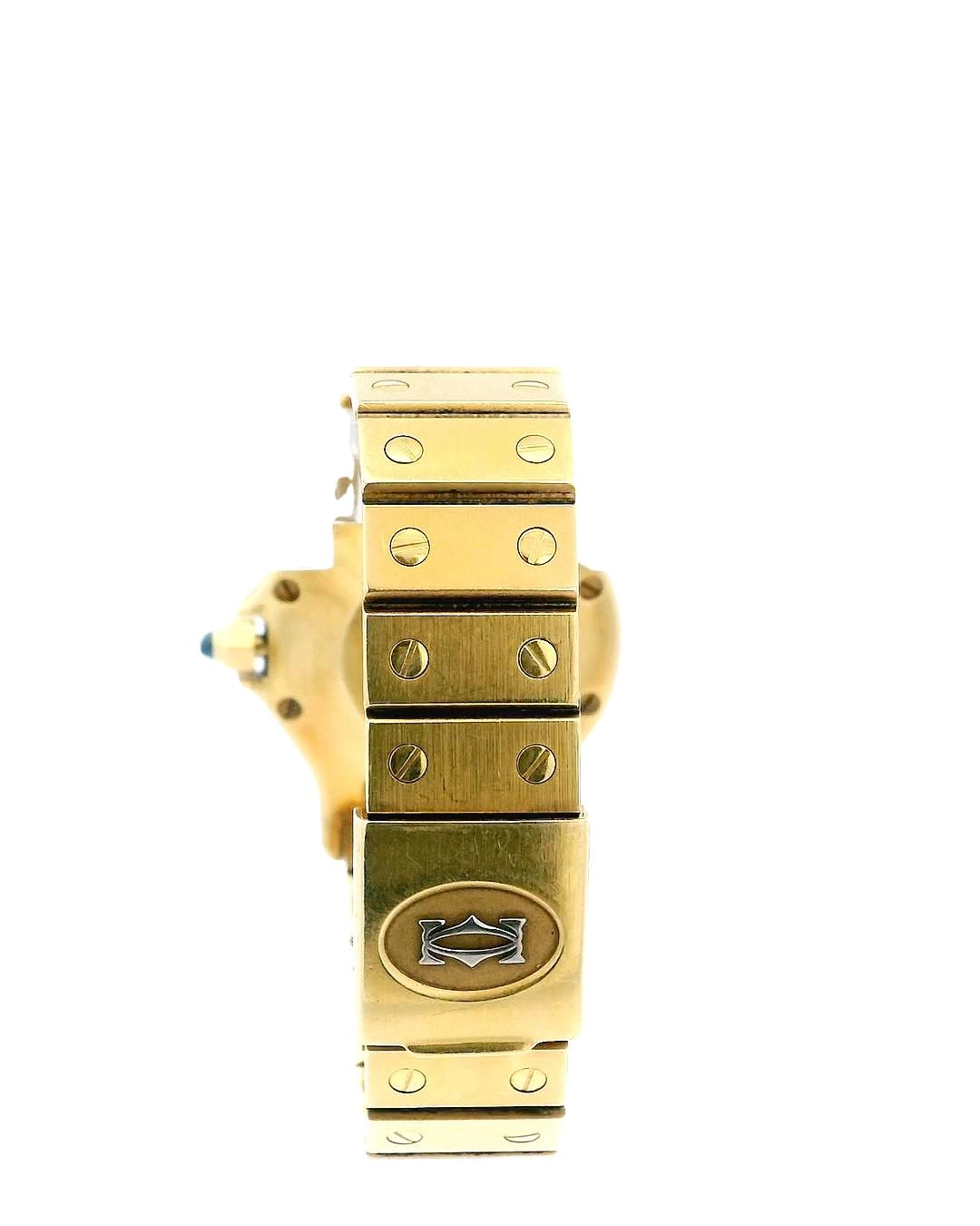 Cartier Santos 18k Yellow Gold Ladies Watch