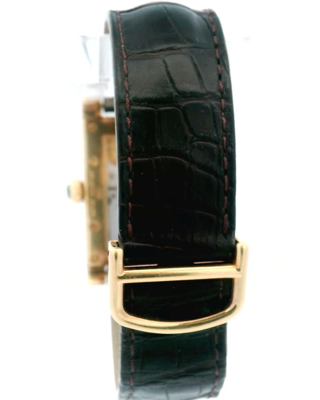 Cartier Tank a Vis W1534251- 18K Yellow Gold 2-Time Zone Watch(Pre-owned)