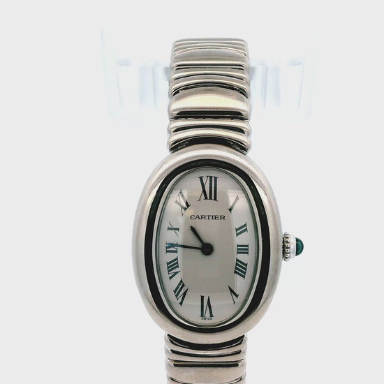 Cartier Baignoire W15133L2 18K white Ladies Watch