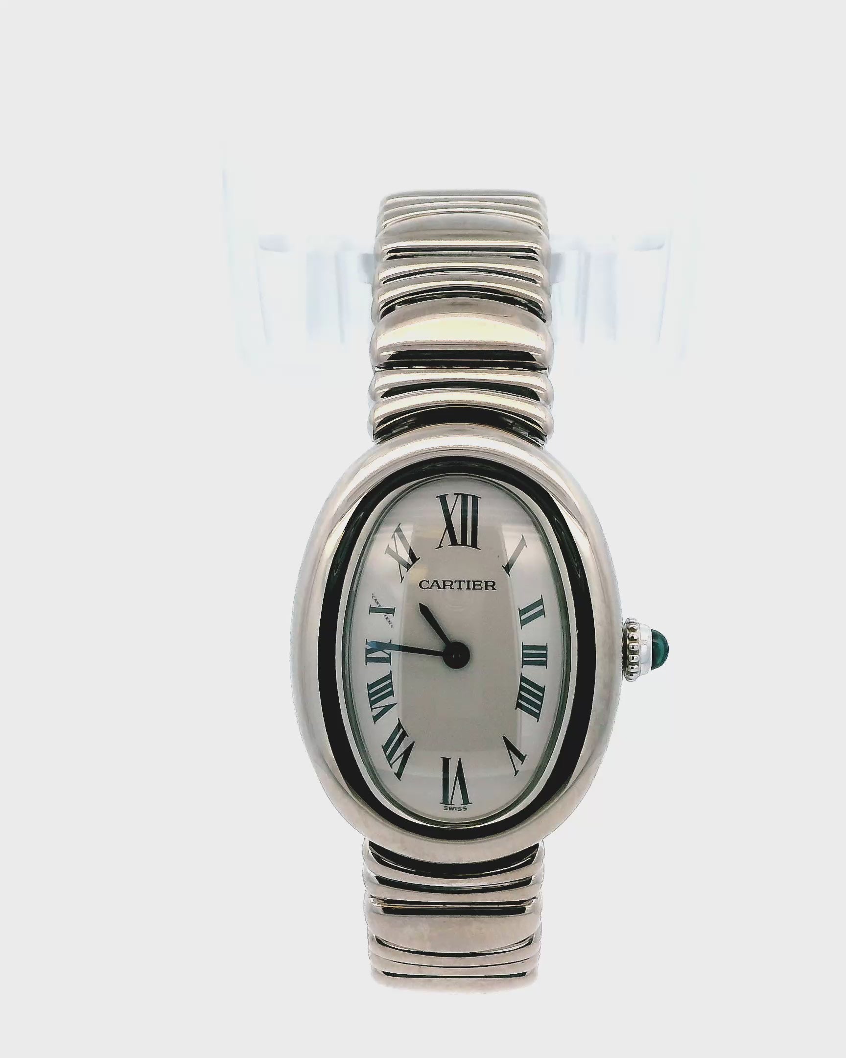 Cartier Baignoire W15133L2 18K white Ladies Watch